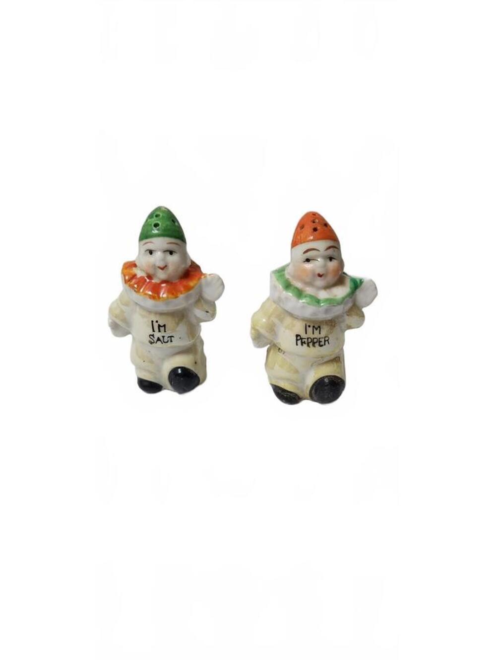 Vintage Clown Salt and Pepper Shakers